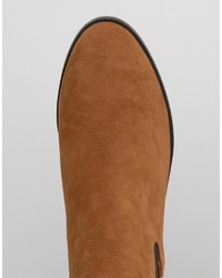 Stivali chelsea in pelle scamosciata terracotta di Pull&Bear