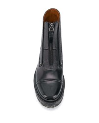 Stivali chelsea in pelle stampati neri di Ermenegildo Zegna