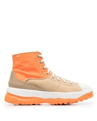 Stivali da lavoro di tela arancioni di Camper