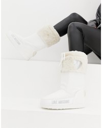 Stivali da neve bianchi di Love Moschino