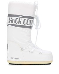 Stivali da neve stampati bianchi di Moon Boot