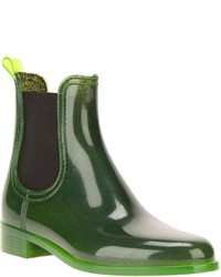 Stivali di gomma verde scuro di Jeffrey Campbell