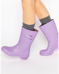 Stivali di gomma viola chiaro di Asos