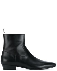 Stivali in pelle neri di Saint Laurent