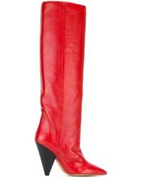 Stivali in pelle rossi di Isabel Marant
