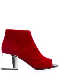 Stivali in pelle rossi di MM6 MAISON MARGIELA
