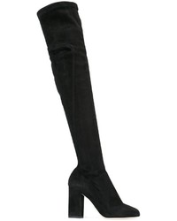 Stivali in pelle scamosciata neri di Dolce & Gabbana