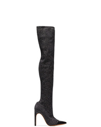 Stivali sopra il ginocchio in pelle neri di Givenchy