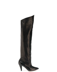 Stivali sopra il ginocchio in pelle neri di Givenchy