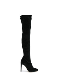Stivali sopra il ginocchio in pelle scamosciata neri di Giuseppe Zanotti Design