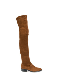 Stivali sopra il ginocchio in pelle scamosciata terracotta di Parallèle