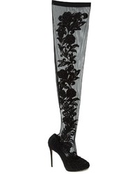 Stivali sopra il ginocchio neri di Dolce & Gabbana