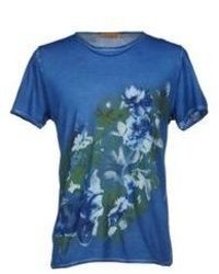 T-shirt a fiori blu
