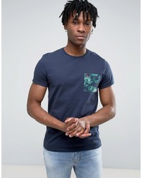 T-shirt a fiori blu scuro di Jack Wills