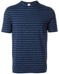 T-shirt a righe orizzontali blu scuro di Armani Collezioni