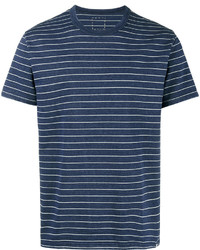 T-shirt a righe orizzontali blu scuro di VISVIM