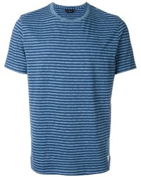 T-shirt a righe orizzontali blu di Paul Smith