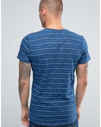 T-shirt a righe orizzontali blu di Pepe Jeans