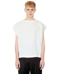 T-shirt a righe verticali bianca