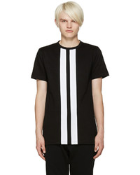 T-shirt a righe verticali nera