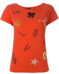T-shirt arancione di Love Moschino