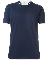 T-shirt blu scuro di Brunello Cucinelli