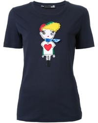 T-shirt blu scuro di Love Moschino