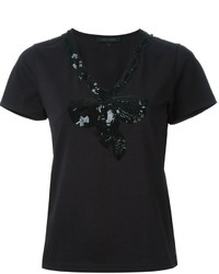 T-shirt con paillettes nera di Marc Jacobs