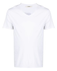T-shirt con scollo a v a fiori bianca di Zadig & Voltaire