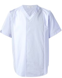 T-shirt con scollo a v azzurra di Carven