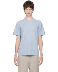 T-shirt con scollo a v azzurra di Extreme Cashmere