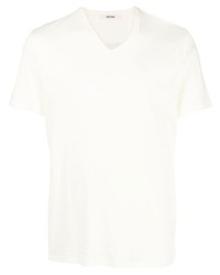 T-shirt con scollo a v beige di Zadig & Voltaire
