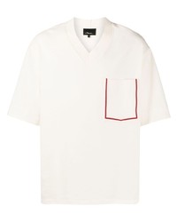 T-shirt con scollo a v bianca di 3.1 Phillip Lim