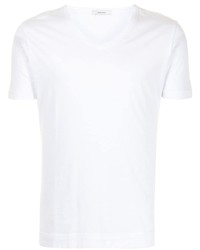 T-shirt con scollo a v bianca di Adam Lippes