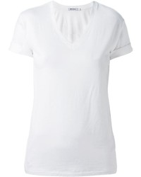 T-shirt con scollo a v bianca di Alexander Wang