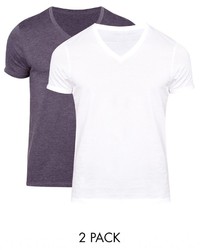 T-shirt con scollo a v bianca di Asos