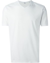 T-shirt con scollo a v bianca di Aspesi