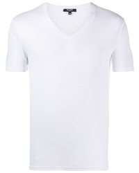T-shirt con scollo a v bianca di Balmain