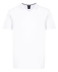T-shirt con scollo a v bianca di BOSS