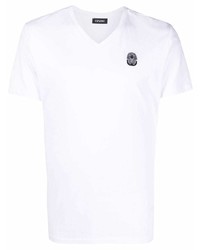 T-shirt con scollo a v bianca di Cenere Gb