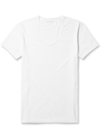 T-shirt con scollo a v bianca di Derek Rose