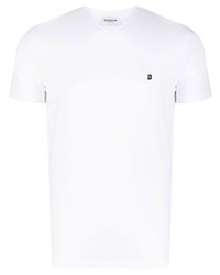 T-shirt con scollo a v bianca di Dondup