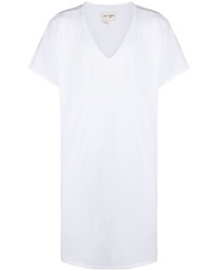 T-shirt con scollo a v bianca di Greg Lauren