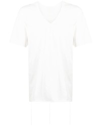T-shirt con scollo a v bianca di Isaac Sellam Experience
