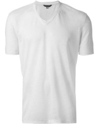 T-shirt con scollo a v bianca di John Varvatos