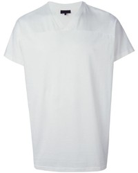 T-shirt con scollo a v bianca di Lanvin