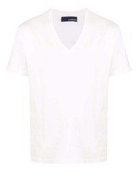 T-shirt con scollo a v bianca di Lardini