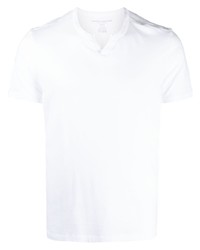 T-shirt con scollo a v bianca di Majestic Filatures