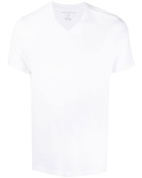 T-shirt con scollo a v bianca di Majestic Filatures