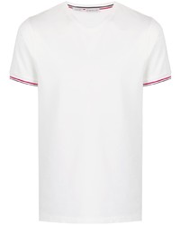 T-shirt con scollo a v bianca di Moncler